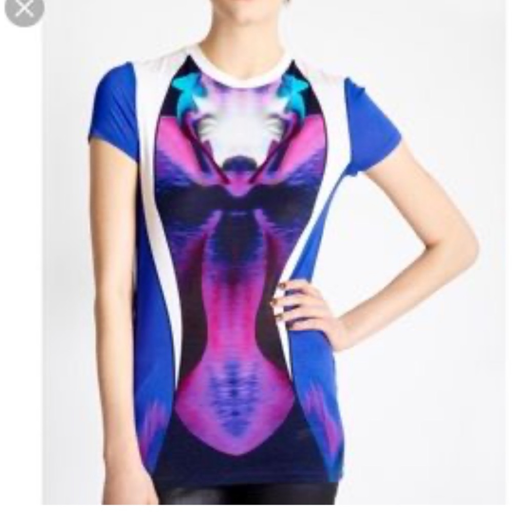 Gabriela Cadena Designer Luxury Kaleidoscope Colorful Viscose‎ Elastane T Shirt